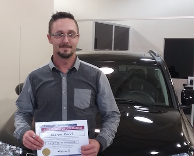 Andrew Rucci commence chez Daniel Paré Chrysler St-Malachie!