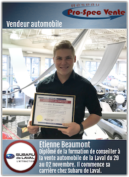 Etienne Beaumont - Vendeur automobile chez Subaru de Laval
