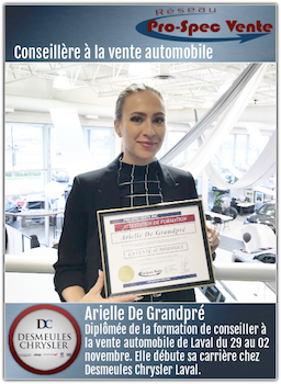 Arielle De Grandpré - Conseillère à la vente automobile chez Desmeules Chrysler