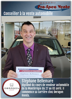 Stéphane Bellemare - Conseiller en vente automobile chez Deragon Honda