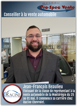 Jean-François Beaulieu - Conseiller à la vente automobile chez Racine Chevrolet