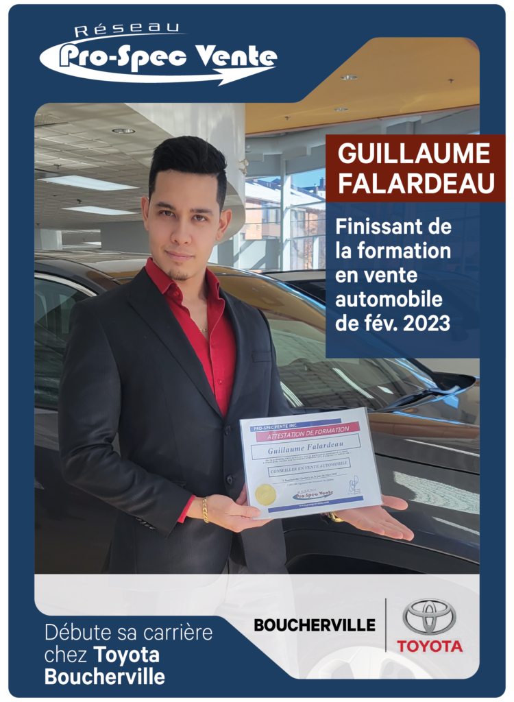 Formation en vente automobile, chez Toyota de Boucherville