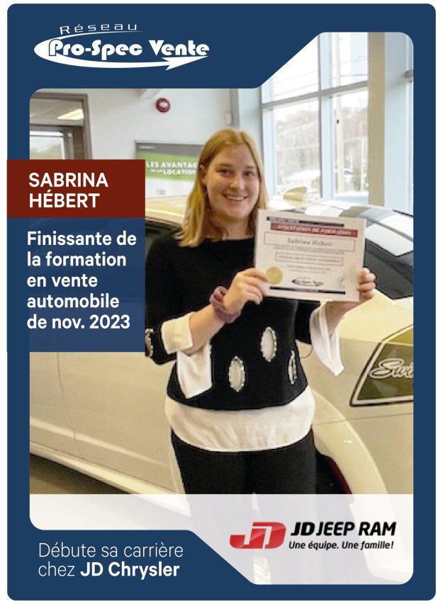 Avis de nomination sabrina hebert JD Chrysler