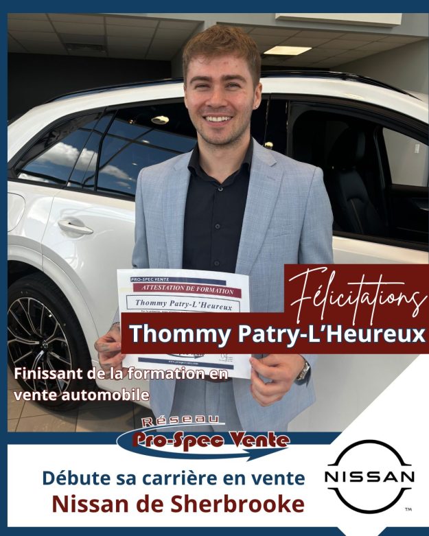 formation en vente automobile chez Nissan de Sherbrooke finissant-de-la-formation-en-vente-automobile-thommy-debute-son-nouvel-emploi-chez-nissan-de-sherbrooke