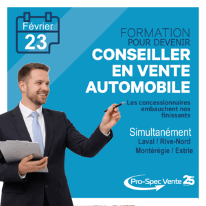 Prêt pour une nouvelle carrière ? Formation vente automobile en 5 jours. Inscrivez-vous maintenant et démarrez en concession