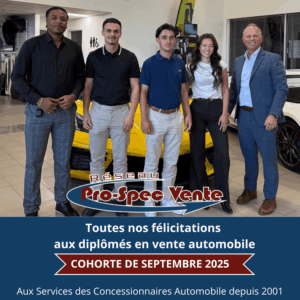 FINISSANTS DE LA FORMATION POUR DEVENIR CONSEILLER EN VENTE AUTOMOBILE