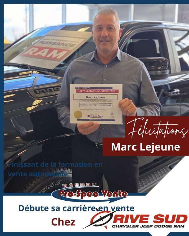Finnisant de la formation Pro-SPEC vente pour devenir conseiller en vente automobile