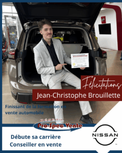 Diplômé de la formation pour devenir conseiller en vente automobile