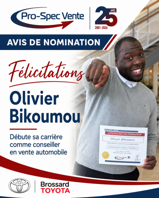 Nomination BROSSARD TOYOTA formation_pour_devenir_conseiller_en_vente_automobile
