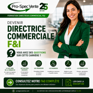 Devenir directeur commercial F&I avec Pro-Spec Vente