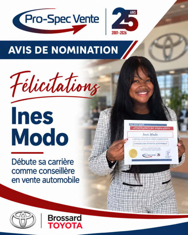 Avis de nomination Brossard Toyoya Brossard Toyota